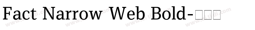 Fact Narrow Web Bold字体转换